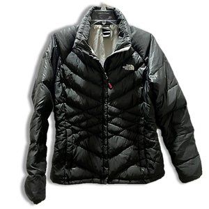 Charcoal Zip Up North Face Puffer Jacket
